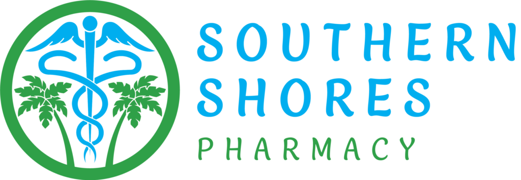 Southern Shores Family Care Logos: Hermes Staff with Palm Trees